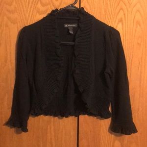 INC International Concepts Black Cotton Bolero S